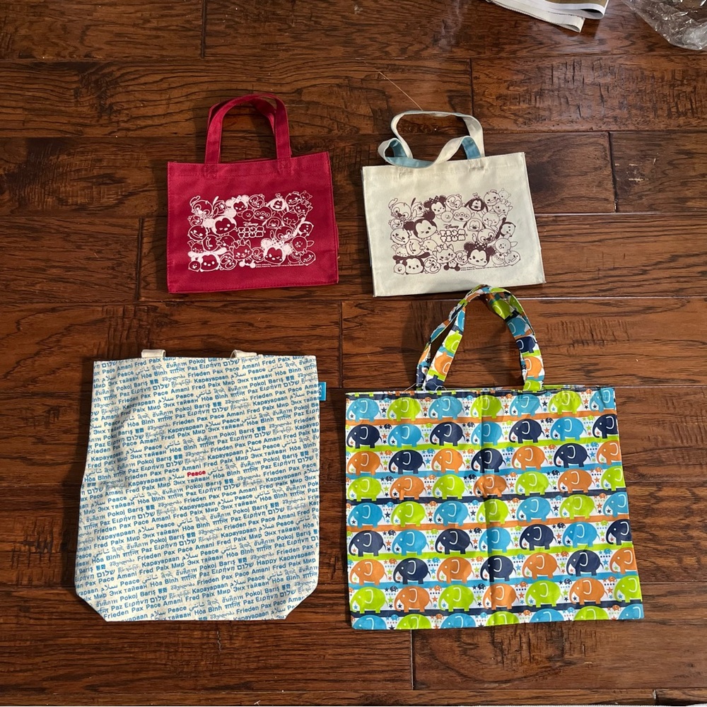 Target Tote Bags Set - Red, White, Blue, Multicolor